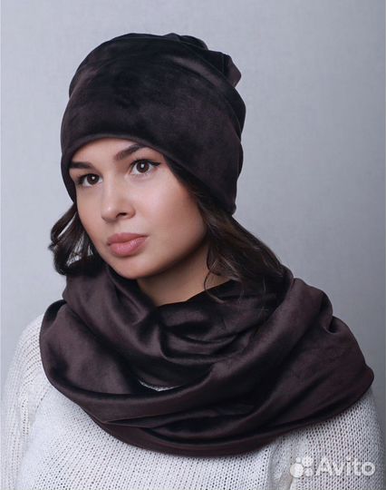 Комплект шапка и снуд