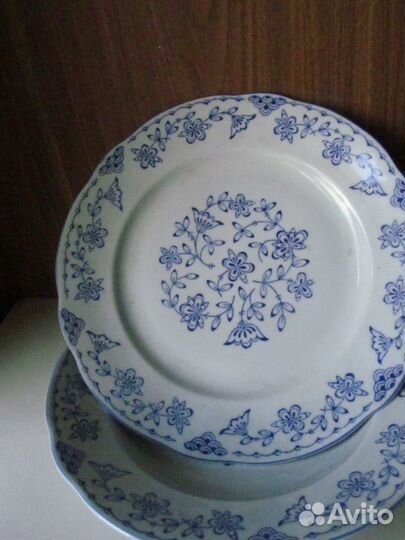 Предметы сервиза фарфор, кобальт, Jager Eisenberg