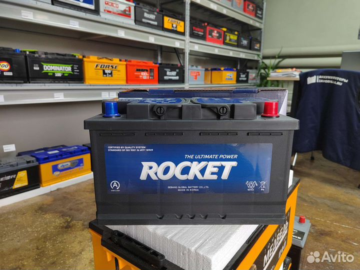 Аккумулятор гелевый Rocket AGM 80 Ач обр 800 А