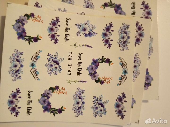 Наклейки слайдеры для ногтей+поталь