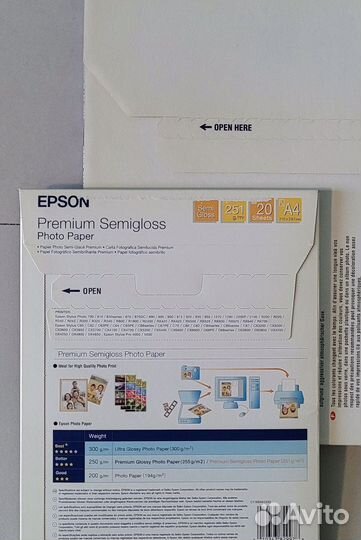 Фотобумага Epson Premium Semigloss, Япония