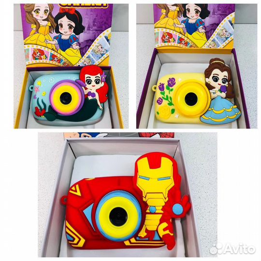Фотоаппарат детский Железный человек,Эльза,Русалоч