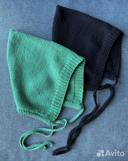 Вязаная осенняя детская шапка