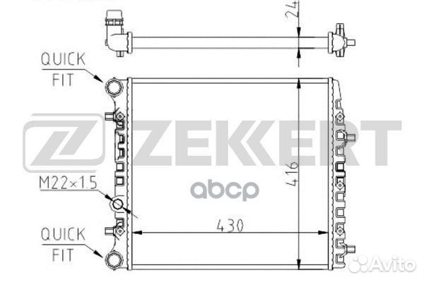 Радиатор охл. дв. Seat Cordoba III 02, Ibiza I