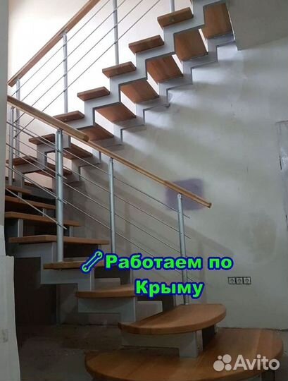 Лестница на металлокаркасе Опытные мастера