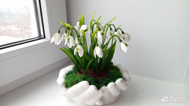 Первоцветы из холодного фарфора