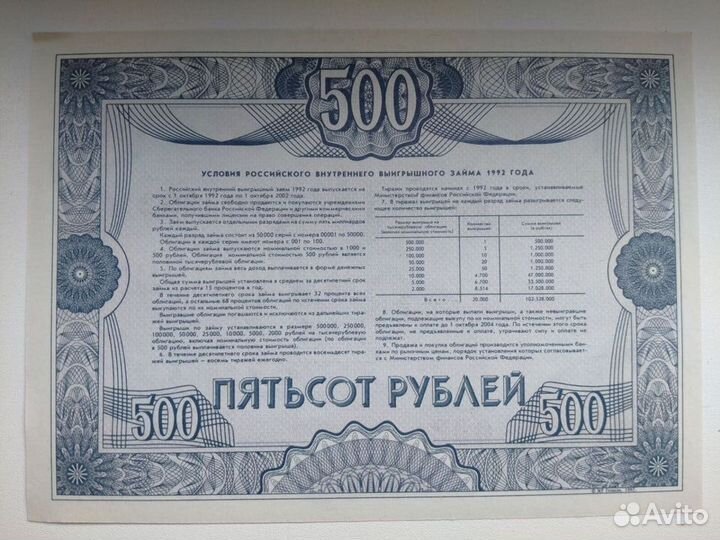 Облигации 1992 года