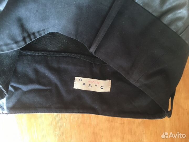 Кожаная юбка натуральная разер46