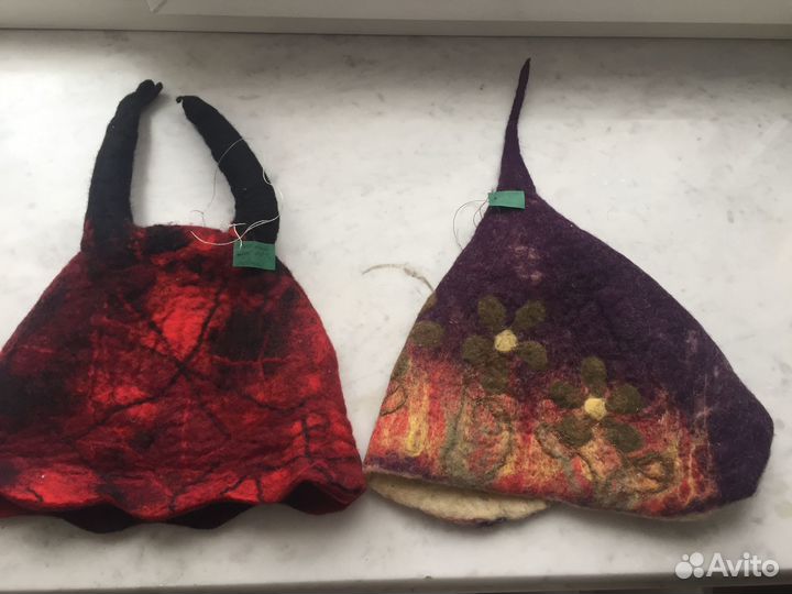 Шапка ручная работа для бани и сауны