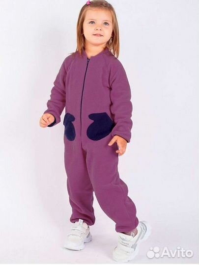 Флисовый комбинезон для девочки