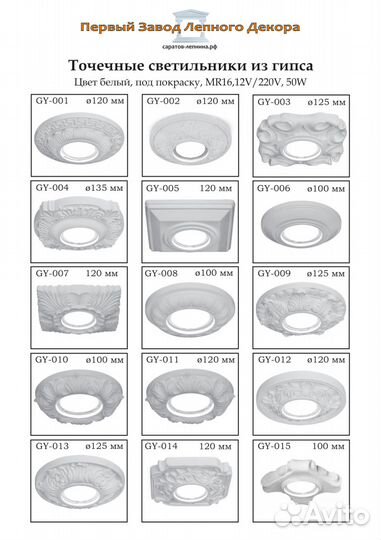 Изготовление точечных светильников на заказ