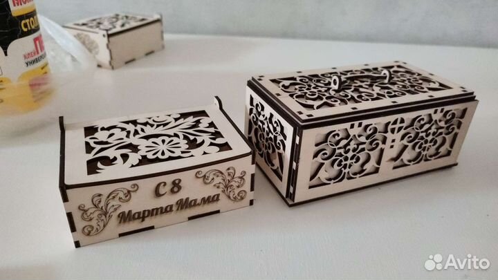 Коробка подарочная деревянная