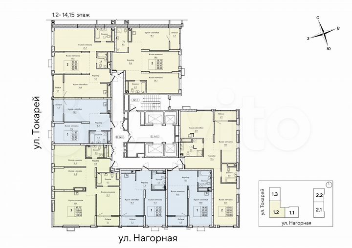 2-к. квартира, 86,4 м², 14/24 эт.