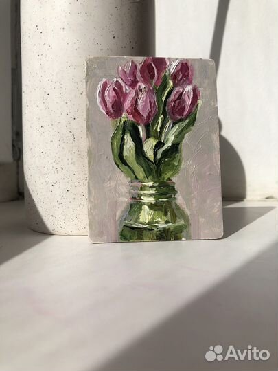 Магниты с картинами ручная работа