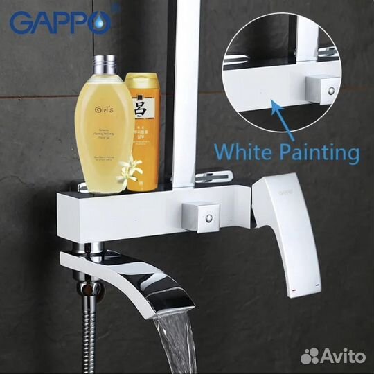 Душевая система с тропическим душем Gappo G2407-8