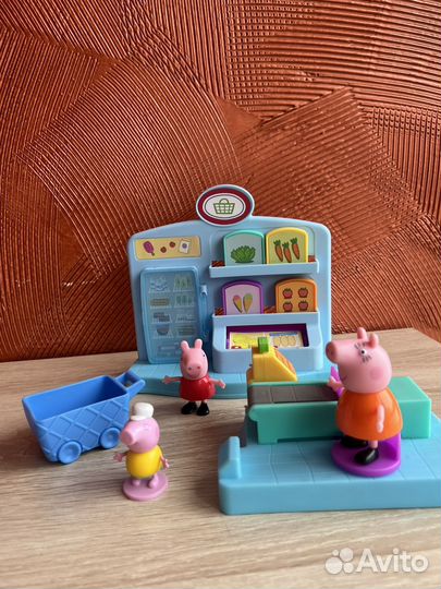 Игрушка Свинка пеппа, Джордж и мама в магазине