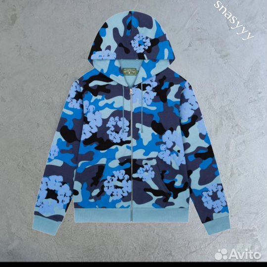 Зип худи denim tears x bape унисекс