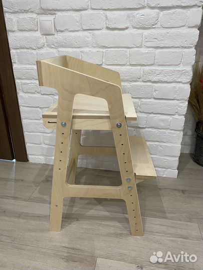 Складной детский растущий стул со спинкой эко