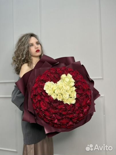 Цветы 101 роза