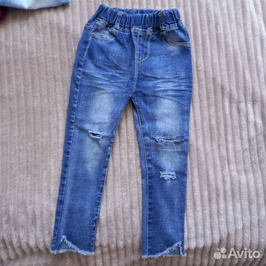 Пакет джинс и леггинсов для девочки 104 размер