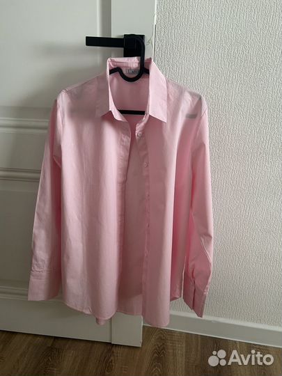 Рубашка розовая новая S М (42-44) оверсайз