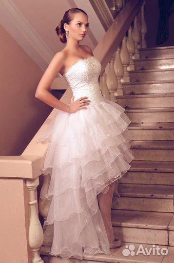 Продам бесподобное кремовое свадебное платье
