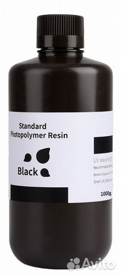 Фотополимер Elegoo Standart Resin, Чёрный / 1 л