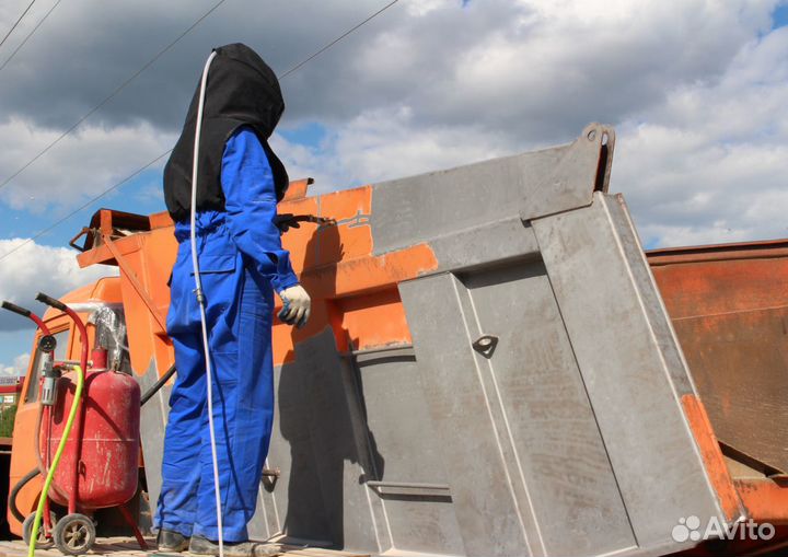 Пескоструйная обработка металла, кирпича, дерева