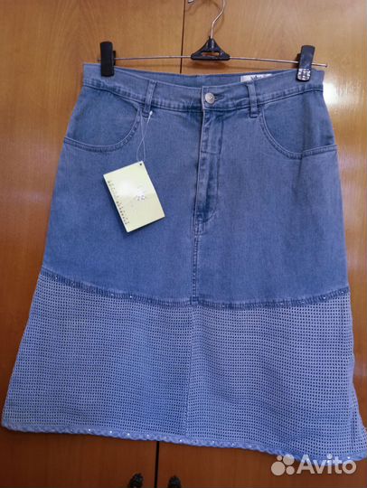 Юбки джинсовые 50+