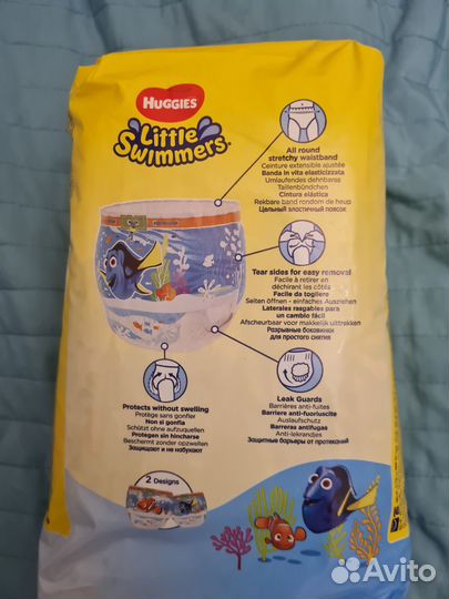 Подгузники трусики huggies swimmer 12-18 кг