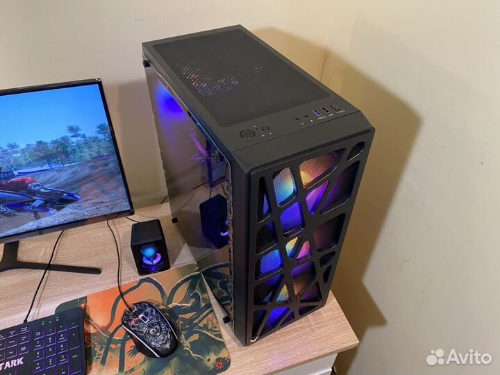 Мощный Игровой пк с монитором/RX580/Mana