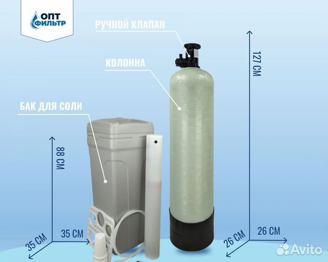 Умягчитель воды из скважины, колодца