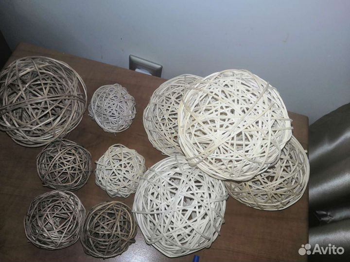 Шары декоративные плетеные из ивовой лозы