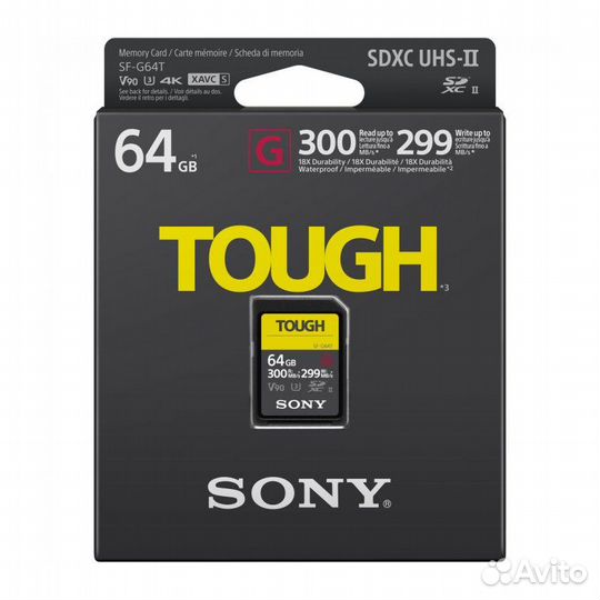 Sony 64GB / 128GB 299W/300R MB/s G-series