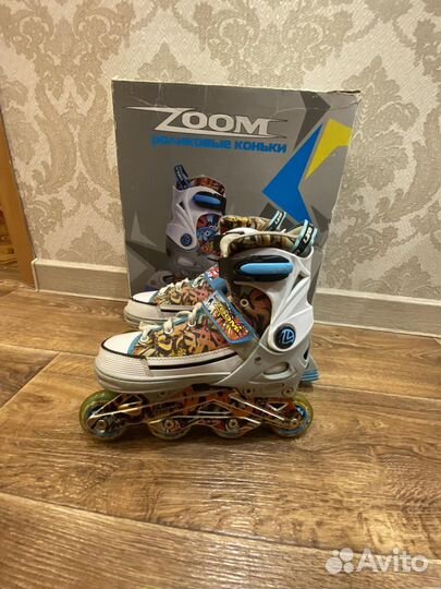 Роликовые коньки раздвижные. Размер 33-36
