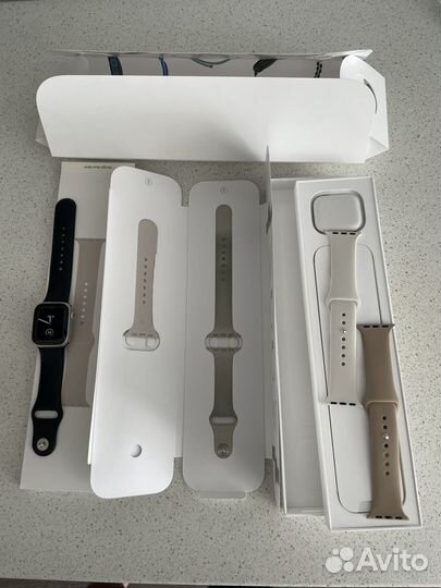 Часы apple watch 7 41 mm starlight