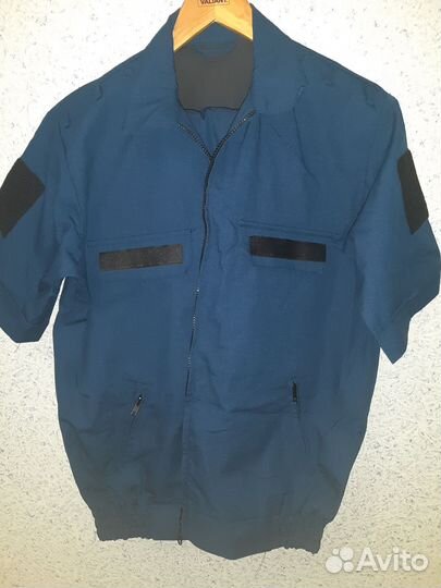 Костюм летний офисный длин/кор. рукав синий