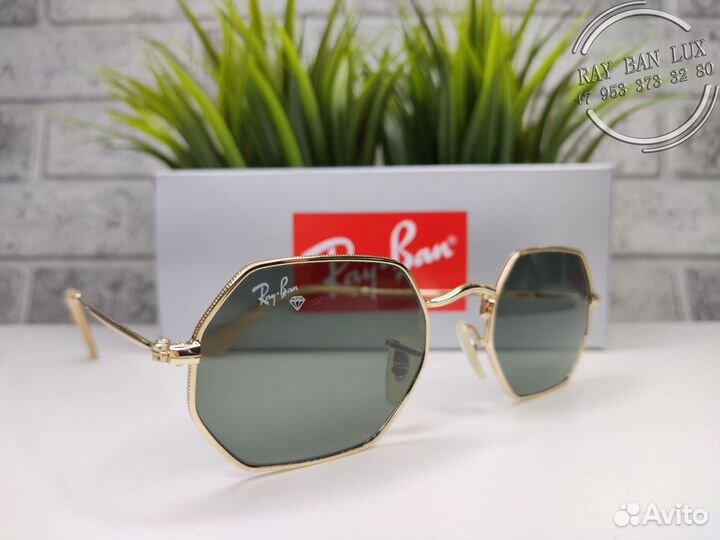 Очки Ray Ban Octagonal Black Gold