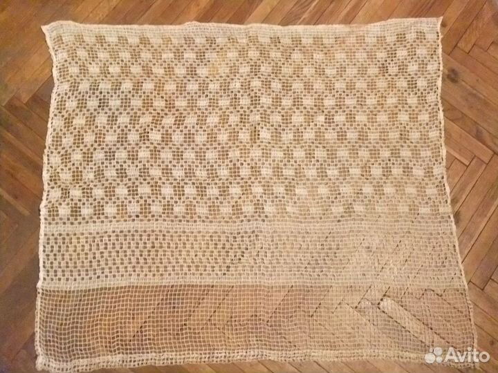 Скатерти лён натуральный СССР и вязанная крючком