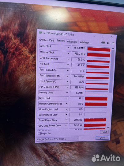 Видеокарта 3060ti colorful