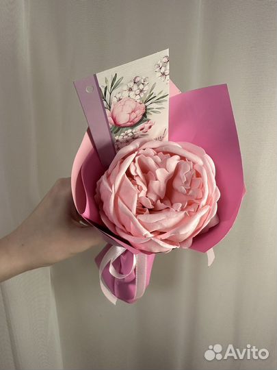 Мыльный пион цветок букет на подарок