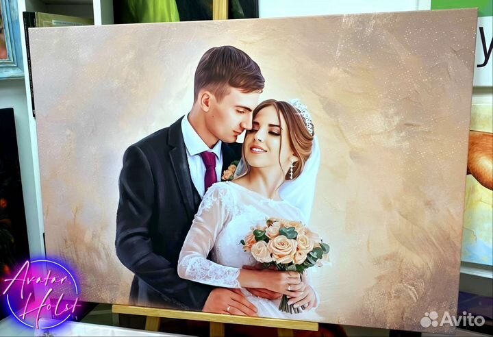 Портрет по фото на холсте Самара быстро и красиво