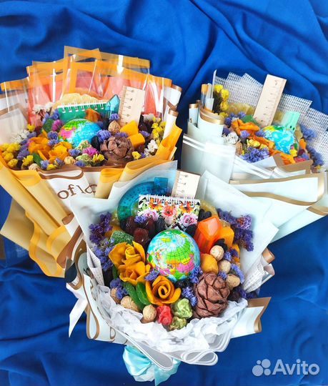 Первоклассные съедобные букеты к 1 сентября