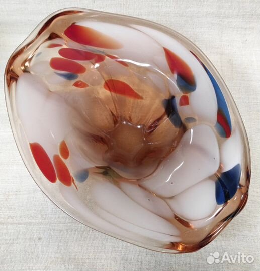 Ваза/Фруктовница/Конфетница. Цветное стекло