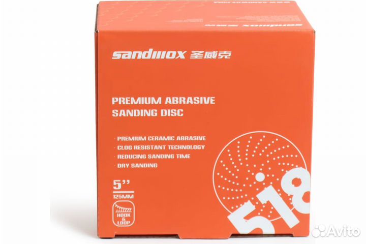 Круг Sandwox 518 Orange Ceramic Р500, 125 мм