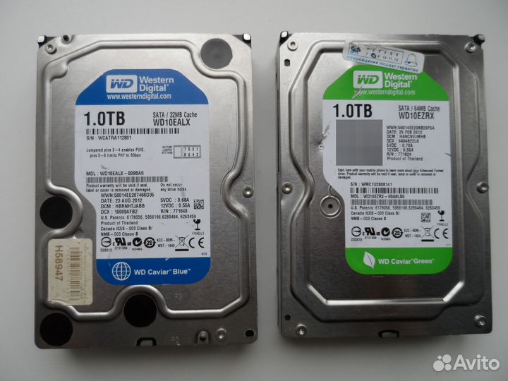 Жесткие диски WD 1tb не рабочие