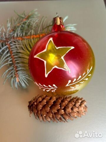 Елочная игрушка звезда колосья агитация