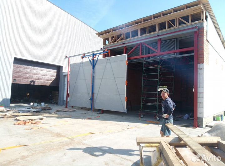 Сушильные камеры древесины - откатные ворота