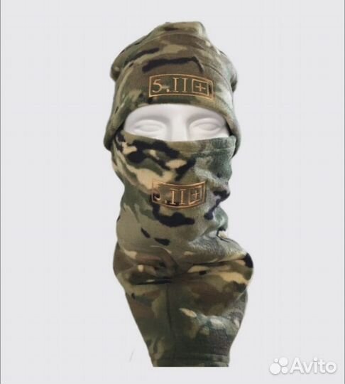 Шапка+балаклава флис (снуд, бафф), мультикам