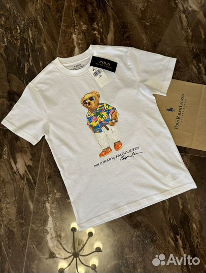 Футболка Polo Bear Ralph Lauren. Размер 4 и 8. NEW